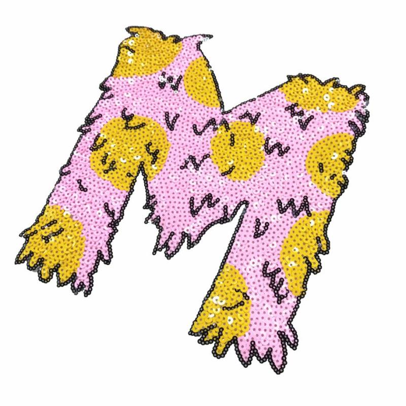 Buchstabe M Pailletten Applikation Patch, Paillette Patch Zubehör Für Mantel, T-Shirt, Kostüm Dekorative Patches von DIYsharing