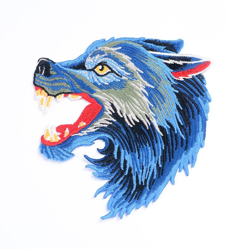 Delikater Wolfskopf Gestickter Aufnäher, Vintage Wolf Aufnäher Für Kleidung Oder Kleid, Dekorative Stickerei Applikationen von DIYsharing