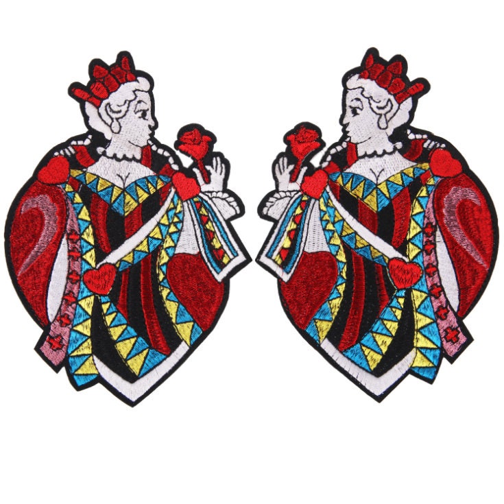 Ein Paar Engel Stickerei Applikation Patch, Gestickt Herz Patch Lieferungen Für Mantel, T-Shirt, Kostüm Dekorative Applikationen Patches von DIYsharing