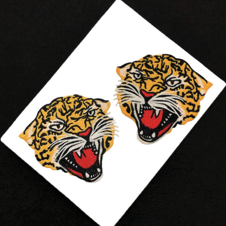 Ein Paar Gestickte Leopard Applikation Patch, Vintage Kopf Patch Für Kleidung Oder Jeans Dekoration Stickerei Applikationen Patches Ein Paar Gestickte Leopard Applikation Patch, Vintage Kopf Patch Für Kleidung Oder Jeans Dekoration Stickerei Applikationen Patches von DIYsharing
