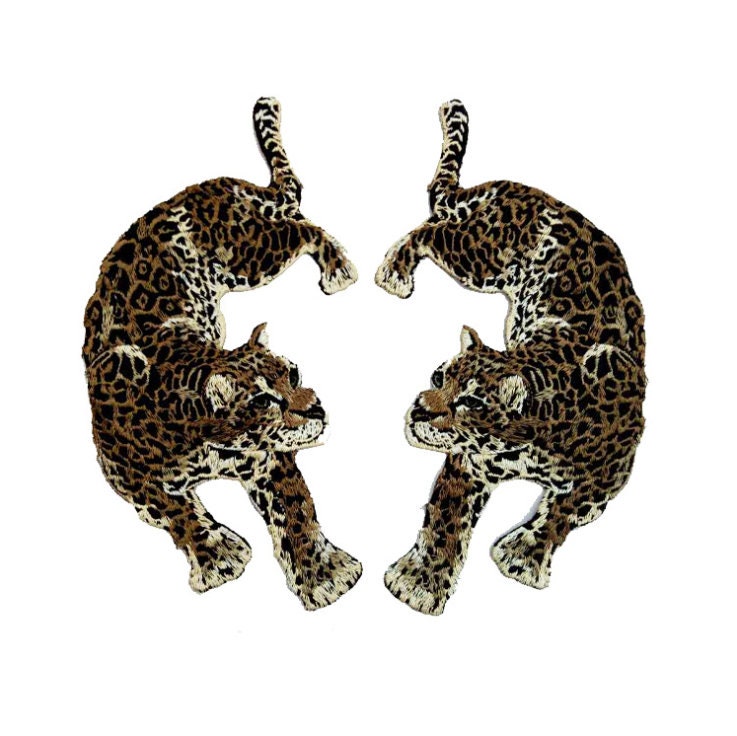 Ein Paar Leopard Gestickte Applikation Patch, Stickerei Patch Für Kleidung Oder Kleid, Dekorative Applikationen Patches Ein Paar Leopard Gestickte Applikation Patch, Stickerei Patch Für Kleidung Oder Kleid, Dekorative Applikationen Patches von DIYsharing