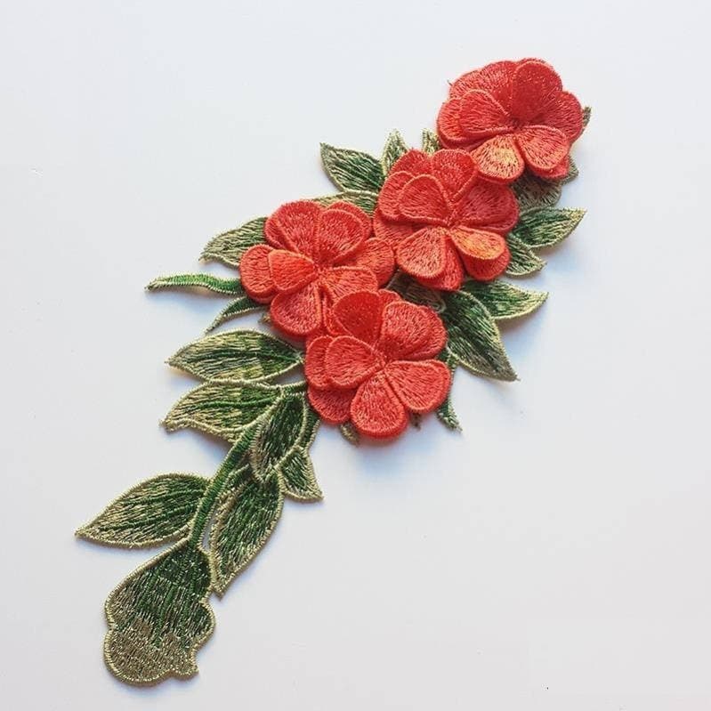 Empfindlicher Gestickter 3D-Blumen-Applikations-Patch, Vintage-Blumenpatch Für Kleidung Oder Kleid Dekorative Stickereiapplikationen | 7 Arten Farben von DIYsharing