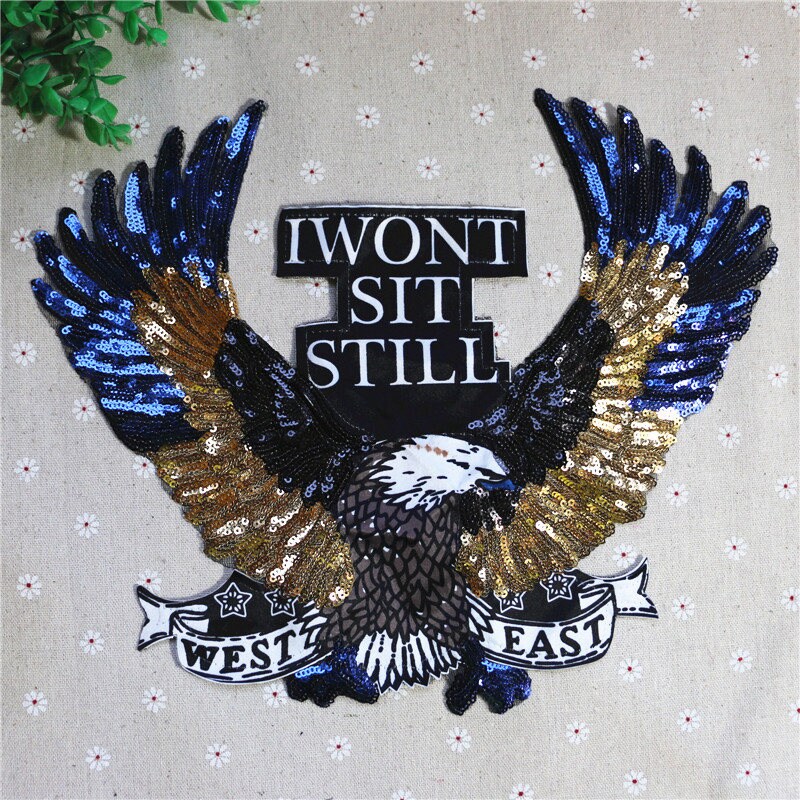 Großer Fliegender Adler Pailletten Applikation Patch, Paillette Patch Zubehör Für Mantel, T-Shirt, Kostümdekoration Patches von DIYsharing