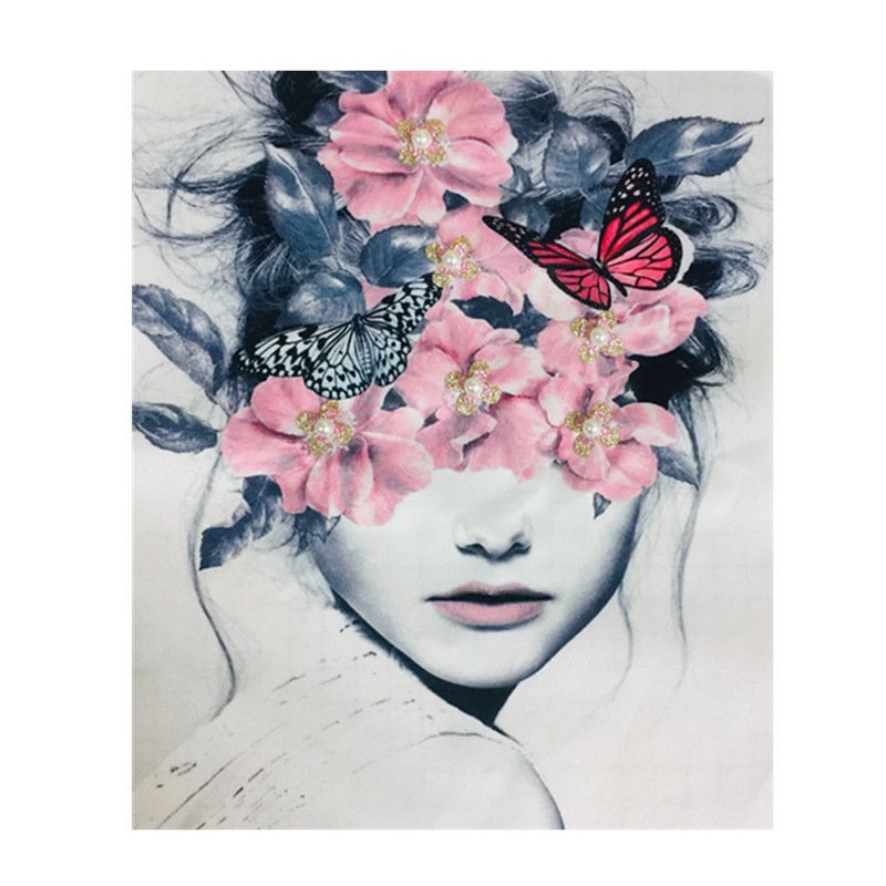 Großer Schönheits-stickerei-Applikations-Flicken, Gestickte Mode-Mädchen-Flicken-Versorgungsmaterialien Für Mantel, T-Shirt Oder Jeans Dekorative von DIYsharing