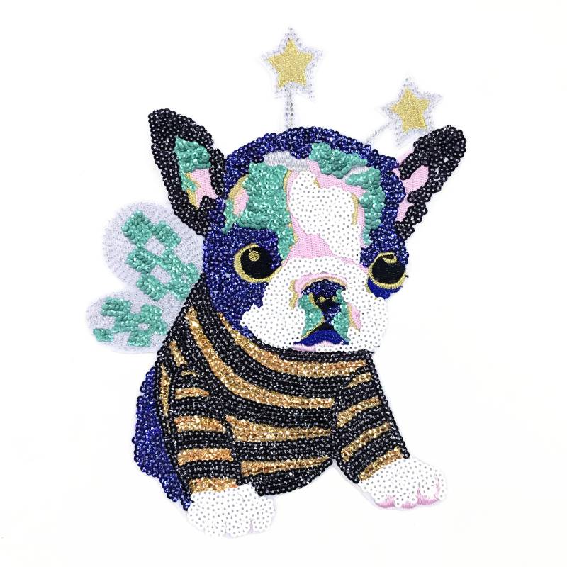 Hund Pailletten Applikation Patch, Paillette Patch Zubehör Für Mantel, T-Shirt, Kostüm Dekorative Applikationen Patches von DIYsharing