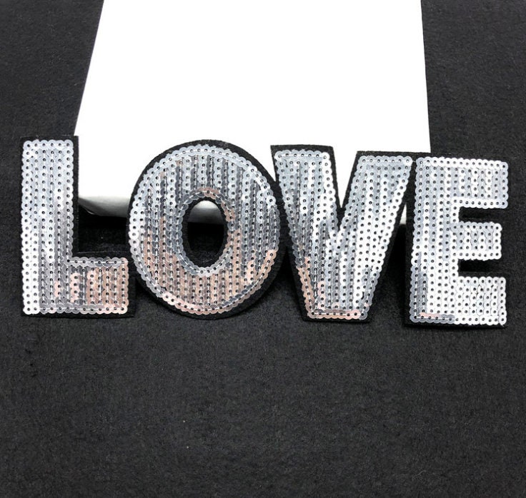 Liebe Pailletten Applikation Patch, Paillette Patch Lieferungen Für Mantel, T-Shirt Oder Jeans Kostüm Dekorative Applikationen Patches von DIYsharing