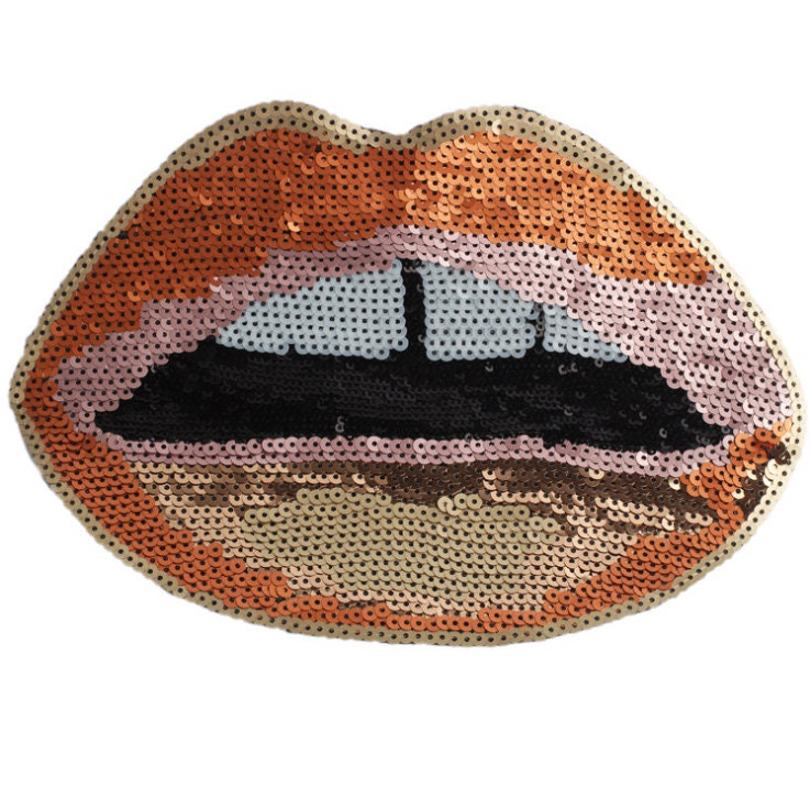 Mund Pailletten Applikation Patch, Paillette Lip Patch Lieferungen Für Mantel, T-Shirt, Kostüm Dekorative Applikationen Patches von DIYsharing