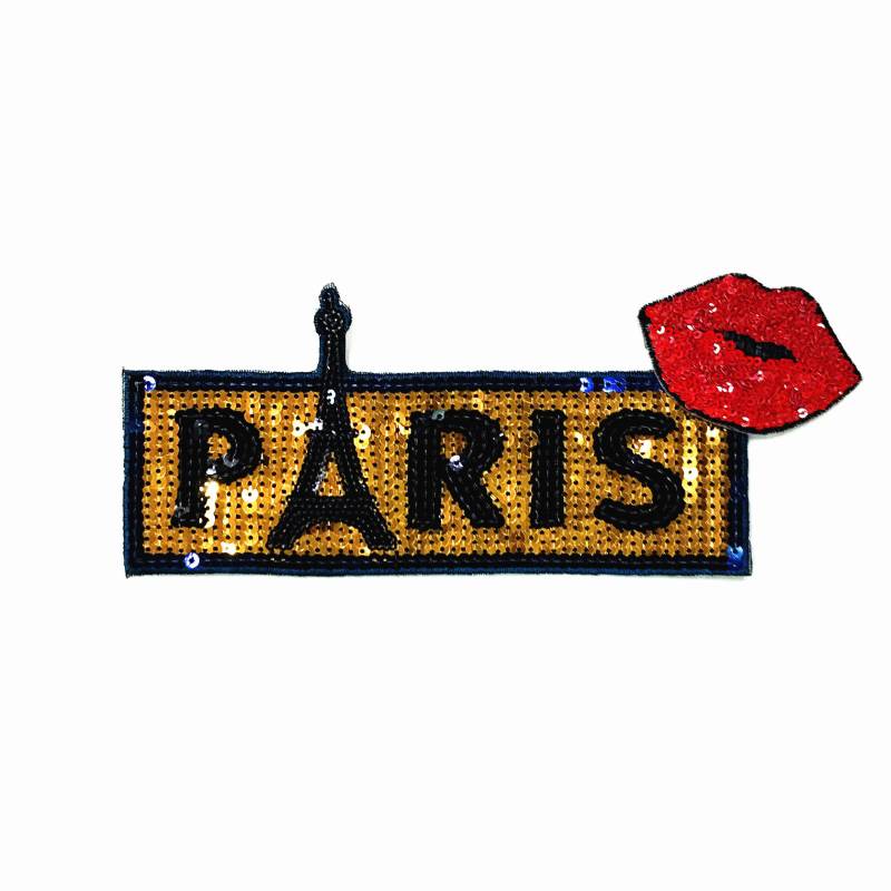 Paris Pailletten Applikation Patch, Paillette Mund Patch Zubehör Für Mantel, T-Shirt, Kostüm Dekorative Applikationen Patches von DIYsharing