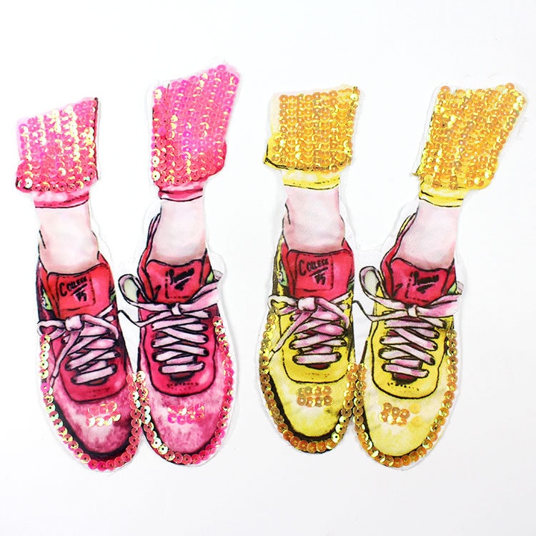 Schuhe Pailletten Applikation Patch, Paillette Patch Lieferungen Für Mantel, T-Shirt, Kostüm Dekorative Applikationen Patches von DIYsharing