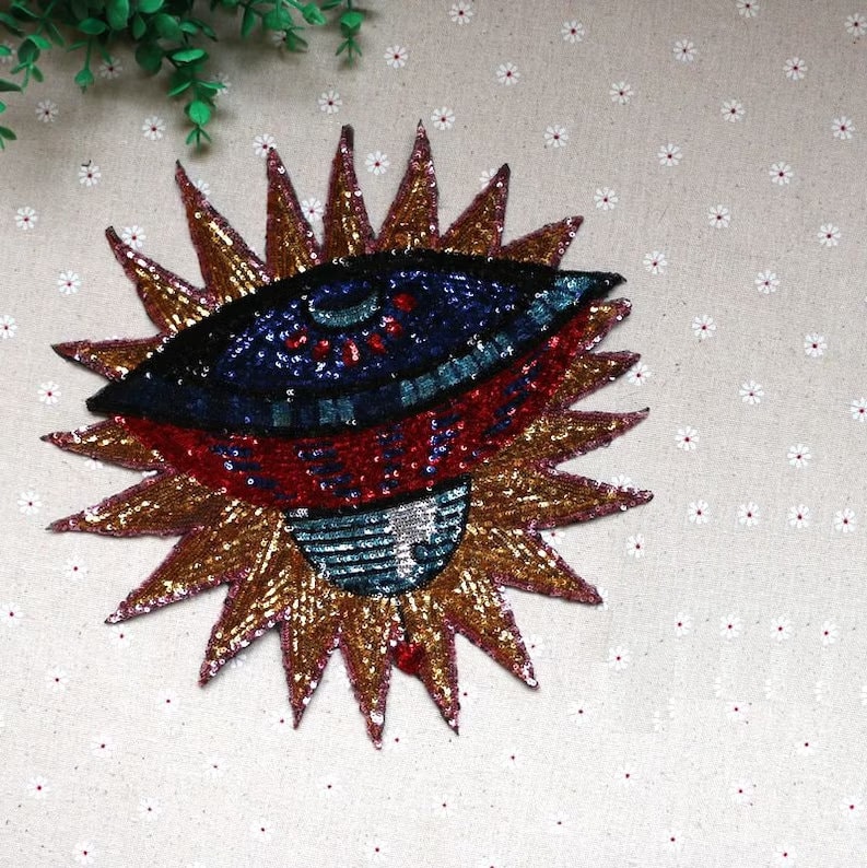 Spacecraft Pailletten Applikation Patch, Paillette Ufo Patch Lieferungen Für Mantel, T-Shirt, Kostüm Dekorative Applikationen Patches von DIYsharing