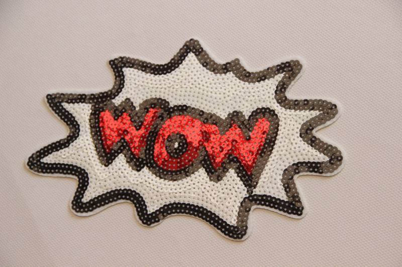 Wow Pailletten Applikation Patch, Paillette Patch Zubehör Für Mantel, T-Shirt, Kostüm Dekorative Patches von DIYsharing