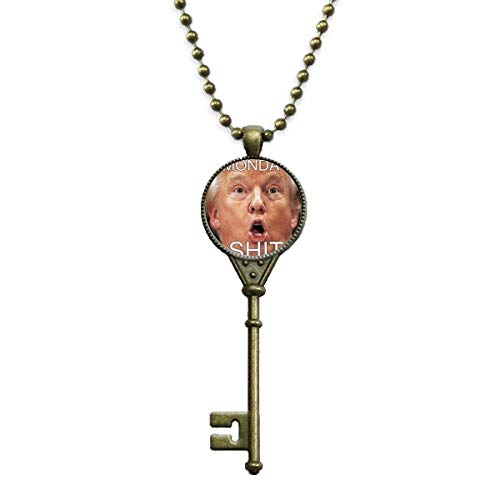 DIYthinker American Great Funny Shit Monday Image Key Necklace Pendant Tray Embellished Chain von DIYthinker