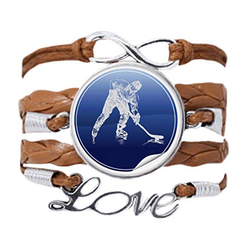 DIYthinker Armband für Wintersport, Skaten und Eishockey, Aquarell-Armband, Liebeskette, Seil, Ornament, Armband, Geschenk von DIYthinker