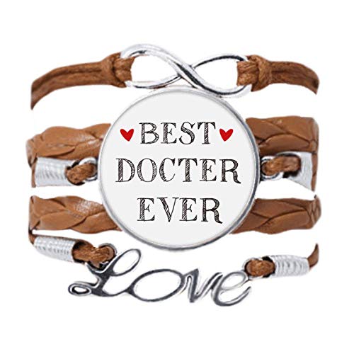 DIYthinker Armband mit Aufschrift "Best Doctor Ever" mit Zitat für Beruf, Liebeskette, Seil, Ornament, Armband, Geschenk, Nicht zutreffend. von DIYthinker
