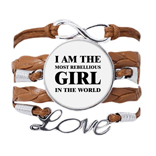 DIYthinker Armband mit Aufschrift "I Am The Rebellious Girl", Art-Deco-Geschenk, modisches Armband, Liebeskette, Seil, Ornament, Geschenk von DIYthinker