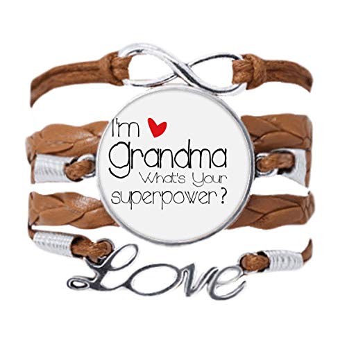 DIYthinker Armband mit Aufschrift "I'm a Grandma What's your Superpower", Liebeskette, Seil, Ornament, Armband, Geschenk von DIYthinker
