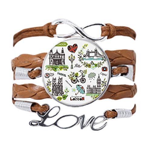 DIYthinker Armband mit Aufschrift "Spring Big Ben England", Art-Deco-Geschenk, modisches Armband, Liebeskette, Seil, Ornament, Armband, Geschenk von DIYthinker