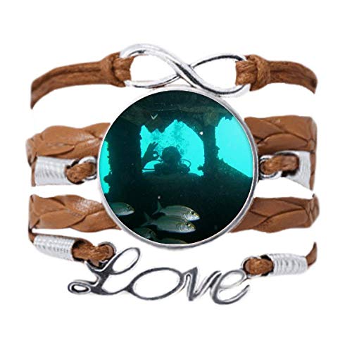 DIYthinker Armband mit Meeresfischen und Tauchen, Naturbild, Liebe, Kette, Seil, Ornament, Armband, Geschenk von DIYthinker