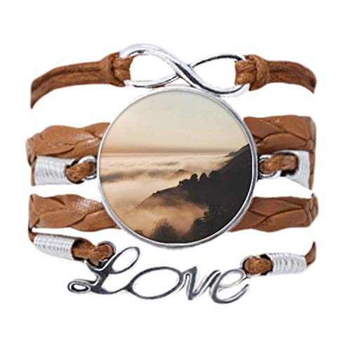 DIYthinker Armband mit Sonnenaufgang, Sonnenuntergang, Berg, Nebel, Landschaft, Himmel, Liebe, Kette, Seil, Ornament, Armband, Geschenk von DIYthinker