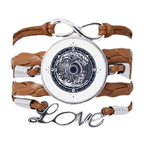 DIYthinker Armband mit Wellenkompass, Kreis, Kunst, Muster, Liebe, Kette, Seil, Ornament, Armband, Geschenk von DIYthinker