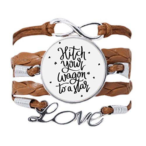 DIYthinker Armband mit Zitat "Hitch Your Wagon to A Star", Liebeskette, Seil, Ornament, Armband, Geschenk von DIYthinker