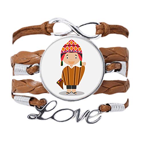DIYthinker Armband mit buntem Hut, Peru, Cartoon-Armband, Liebeskette, Seil, Ornament, Armband, Geschenk, Nicht zutreffend. von DIYthinker