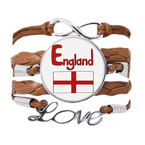 DIYthinker Armband mit englischer Nationalflagge, rotes Muster, Liebeskette, Seil, Ornament, Armband, Geschenk, Nicht zutreffend. von DIYthinker