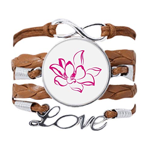 DIYthinker Armband mit rosa Lotusblumen, Liebe, Kette, Seil, Ornament, Armband, Geschenk von DIYthinker