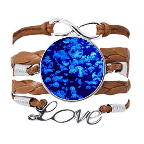 DIYthinker Blue Science Armband mit Quallen, Ozeanbild, Liebe, Kette, Seil, Ornament, Armband, Geschenk, Nicht zutreffend. von DIYthinker