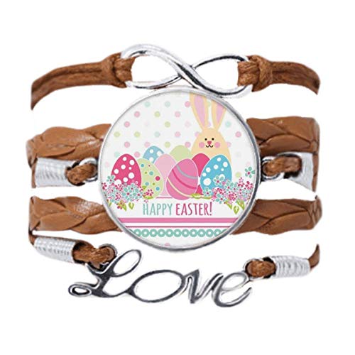 DIYthinker Frohe Ostern Religion Festival Farbiges Ei Armband Liebeskette Seil Ornament Armband Geschenk, Metall Leder, Nicht zutreffend. von DIYthinker