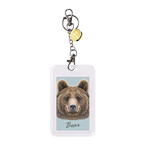 DIYthinker Giant Wild Grizzly Animal Badge Credit Card Protector Sleeve Gelbe Glocke von DIYthinker