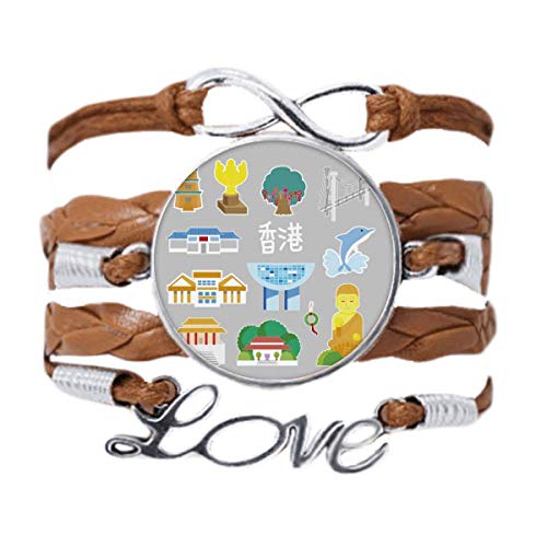 DIYthinker Hongkong Touristenattraktion China-Armband Liebeskette Seil Ornament Armband Geschenk von DIYthinker