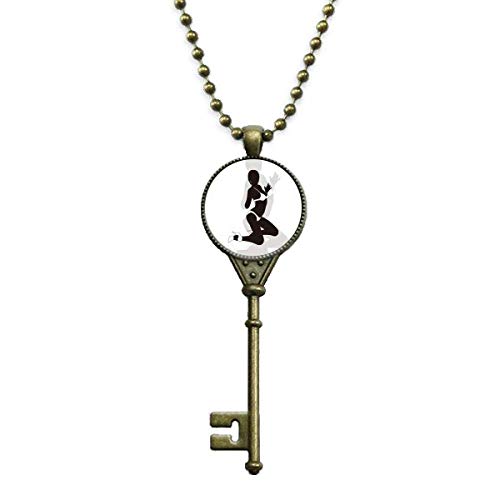 DIYthinker Hot Women Kneel Bikini Gal Key Necklace Pendant Tray Embellished Chain von DIYthinker