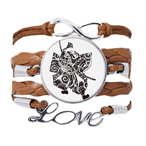 DIYthinker Japanische traditionelle Kultur Kimono Samurai Armband Liebe Kette Seil Ornament Armband Geschenk von DIYthinker