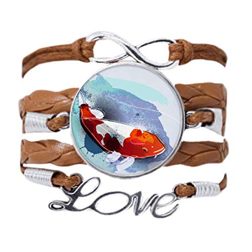 DIYthinker Japanisches Koi-Fisch-Armband im Aquarell-Stil, Liebeskette, Seil, Ornament, Armband, Geschenk von DIYthinker