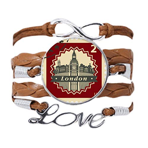 DIYthinker London Big Ben Stempel Umriss Britain UK Armband Liebeskette Seil Ornament Armband Geschenk von DIYthinker