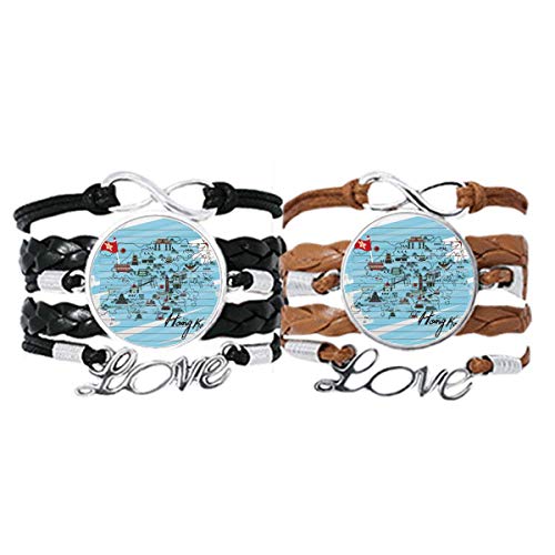 DIYthinker Modisches Armband mit Handschlaufe, Lederseil, Doppel-Set, Geschenk von DIYthinker