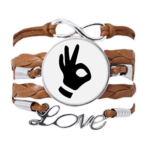 DIYthinker OK Armband mit Gestenmuster, Liebeskette, Seil, Ornament, Armband, Geschenk von DIYthinker