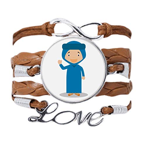DIYthinker Smile Blue Algerien Cartoon Armband Liebeskette Seil Ornament Armband Geschenk von DIYthinker