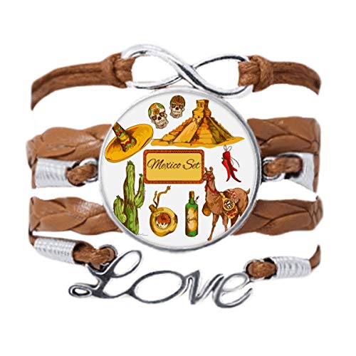 DIYthinker Sombrero Mexiko Pyramide Wüstenkaktus mexikanisches Armband Liebeskette Seil Ornament Armband Geschenk von DIYthinker