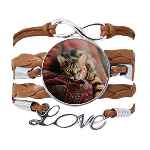 DIYthinker Tier-Armband mit grünem Auge und Katze, Liebeskette, Seil, Ornament, Armband, Geschenk, Nicht zutreffend. von DIYthinker