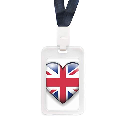 DIYthinker Union Jack Heart Shaped England England Flag Transparent ID Credit Card Holder Protective Sleeve von DIYthinker