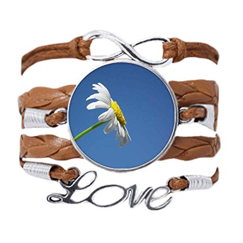 DIYthinker Weißes schönes Sonnenblumen-Armband mit blauem Himmel, Liebeskette, Seil, Ornament, Armband, Geschenk von DIYthinker