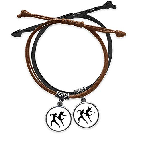 Duett Dance Dancer Sport Performance Armband Doppel Leder Seil Armband Paar Set Geschenk von DIYthinker