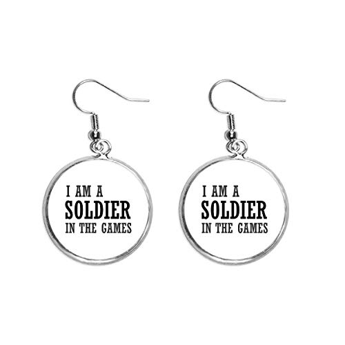 Ich bin ein Soldat in den Spielen Silberohrringe., Keramik Ich bin ein Soldat in den Spielen Silberohrringe., Keramik von DIYthinker