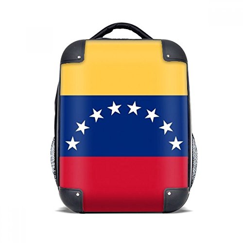 Kinder-Rucksack, Motiv: Venezuela, Nationalflagge, Südamerika, Hartschale, Schultertasche, Geschenk, 38,1 cm, Schwarz von DIYthinker