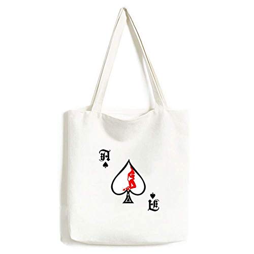 Red Bikini Beauty Woman Handtasche Craft Poker Spade waschbare Tasche, mehrfarbig, Einheitsgröße von DIYthinker