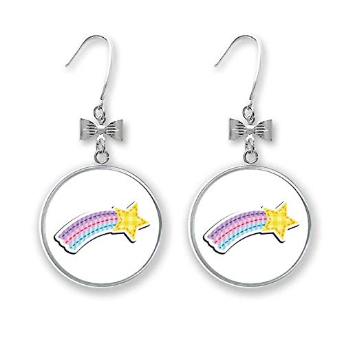 Universe and Alien Meteor Bow Earrings Drop Stud Pierced Hook von DIYthinker