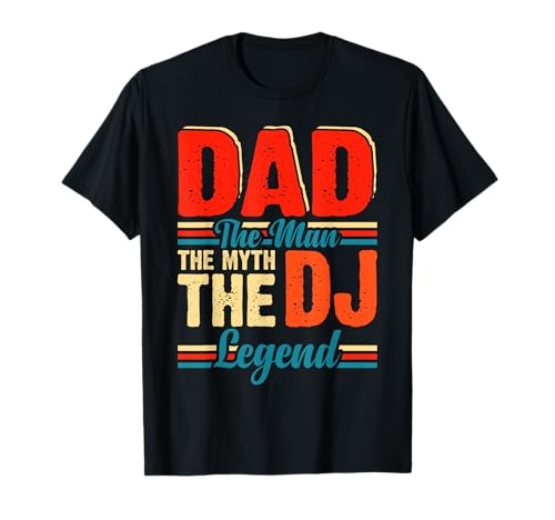 DJ Discjockey Party Geschenkideen DJane by FIDIMA - Herren - Schwarz - Klein - U-Ausschnitt - Kurzarm - T-Shirt - DJ T-Shirt - Musik - Geburtstag - DJ-Design von DJ Discjockey Party Geschenkideen DJane by FIDIMA