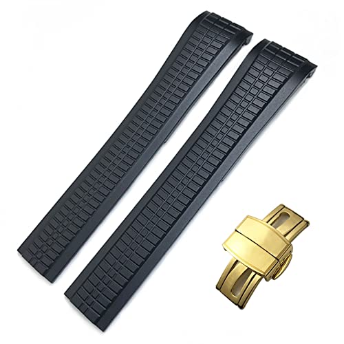 DJDLFA 21 mm buntes fluoröses Gummi-Uhrenarmband für Patek 5164A 5167A Aquanaut Philippe Serie Schmetterlingsschnalle Silikon-Uhrenarmband, Rose Buckle, Achat von DJDLFA